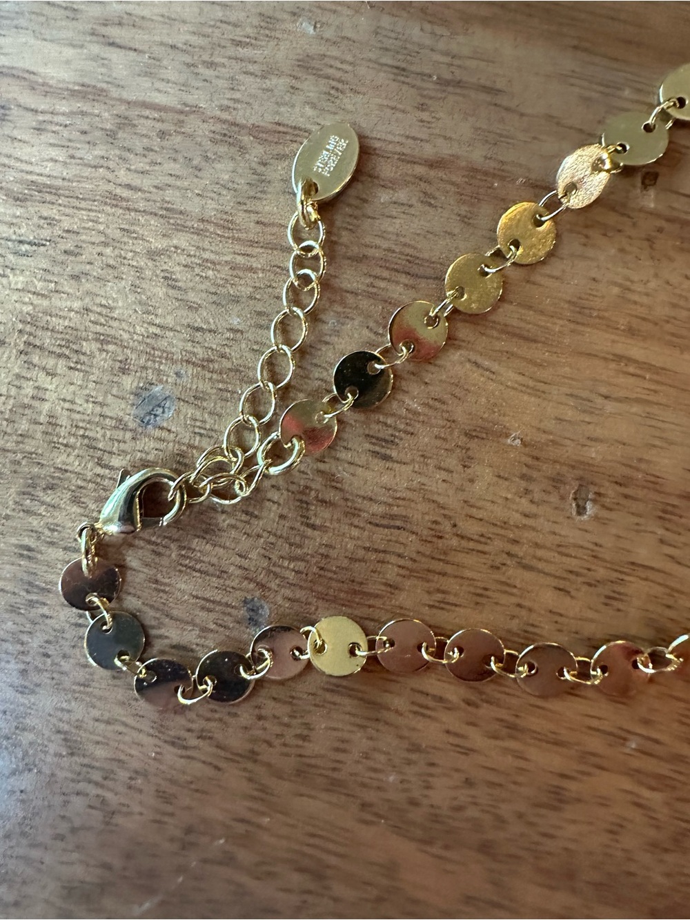 STERLING FOREVER 14K Yellow Gold Plated Round Disc 36" Long Chain Necklace - Picture 3 of 10